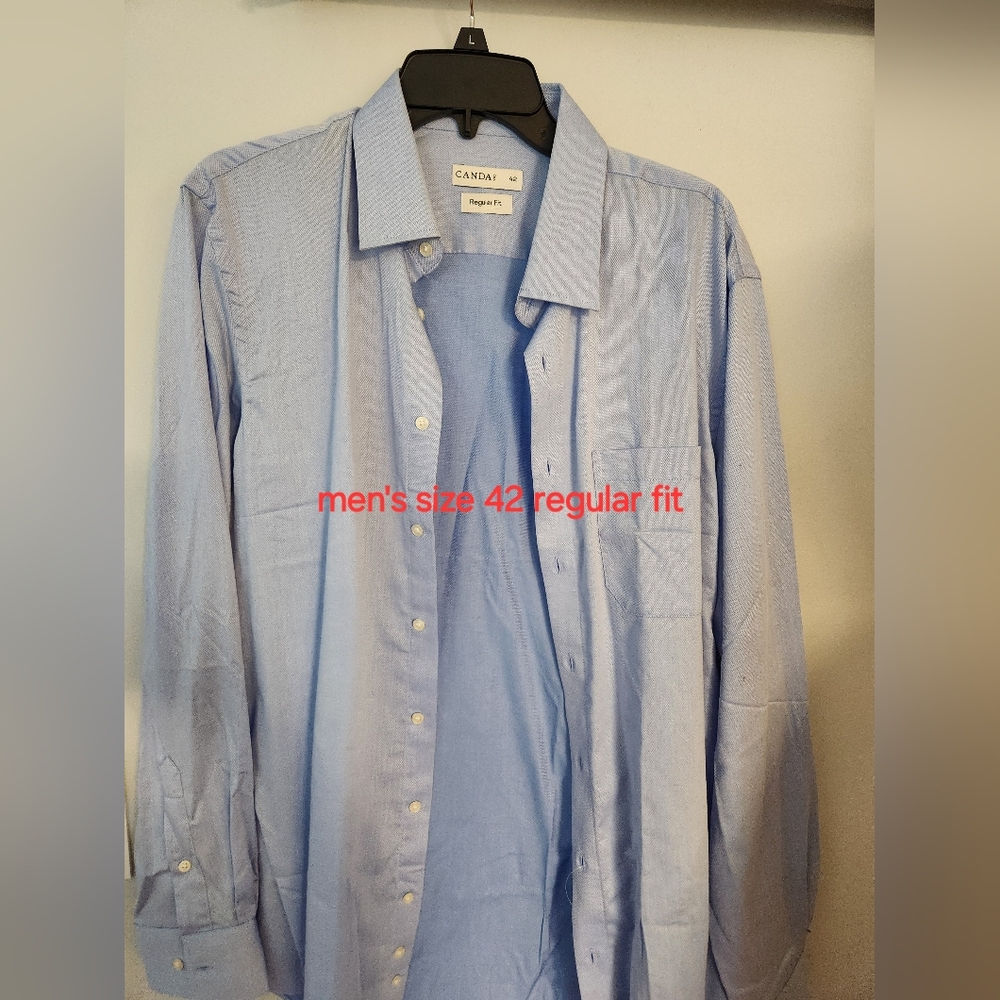 Blue men's dress shirt